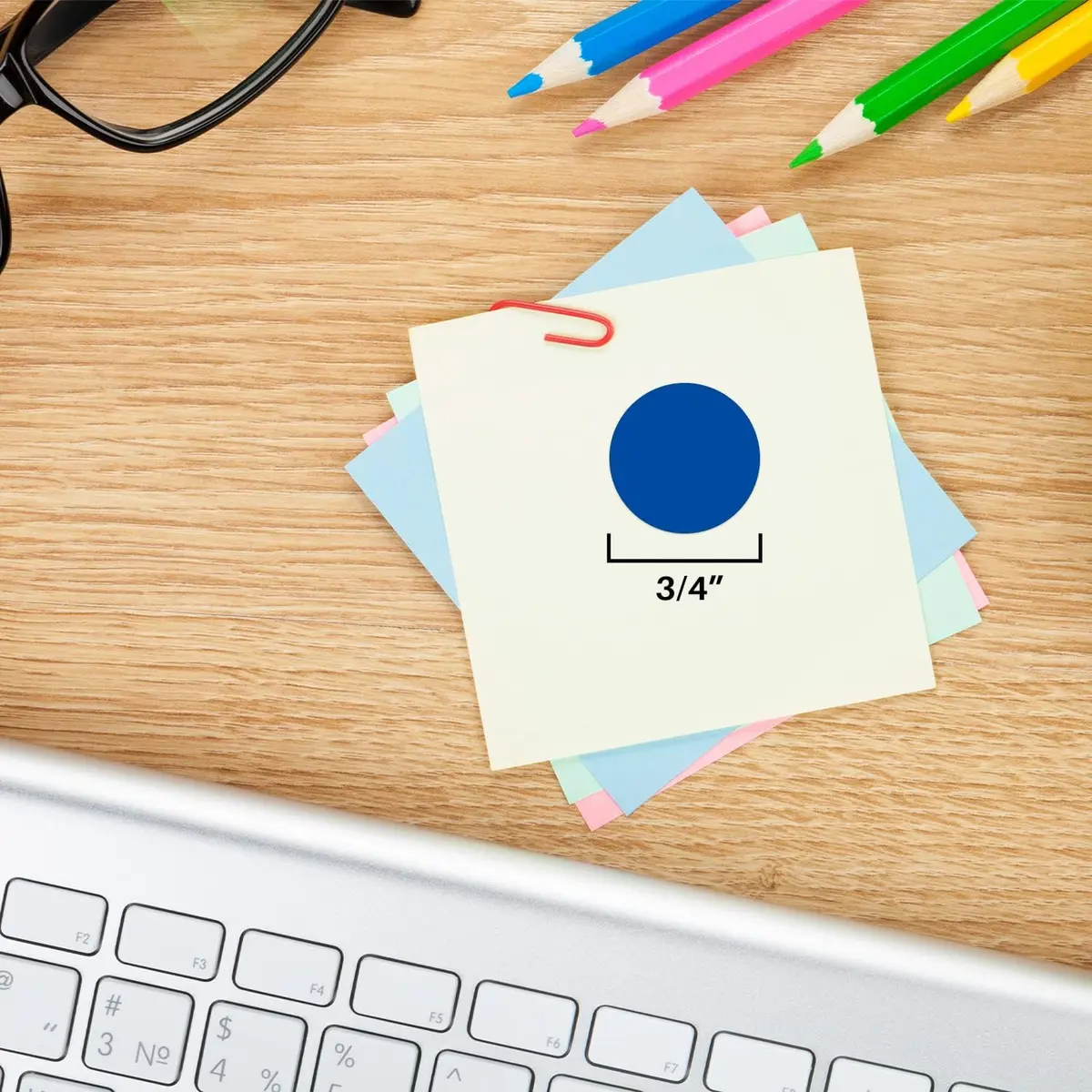ChromaLabel Dark Blue Dot Stickers 3/4 Inch | Vibrant Color Coding for Office & Home - view 3