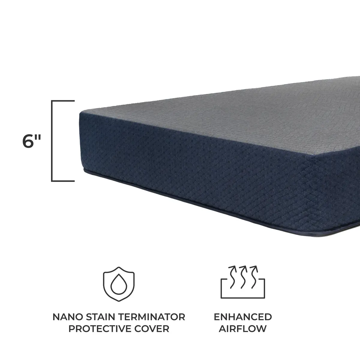 DREAMFOAM Brooklyn Bedding Copperflex Essential 6" Gel Memory Foam Mattress Queen | Made in Arizona - view 4