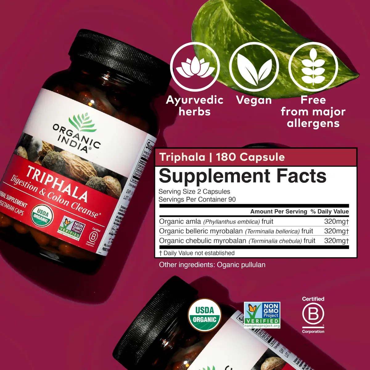 Organic India Triphala Capsules 180 Count | Supports Digestive Balance & Rejuvenation - view 5