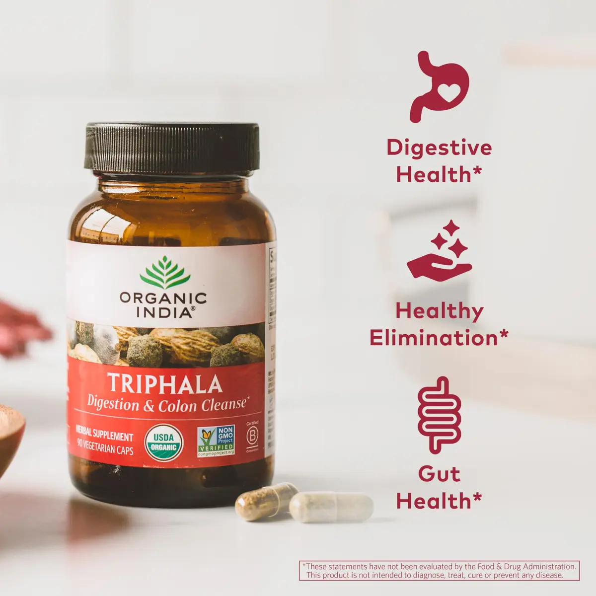 Organic India Triphala Capsules 180 Count | Supports Digestive Balance & Rejuvenation - view 3