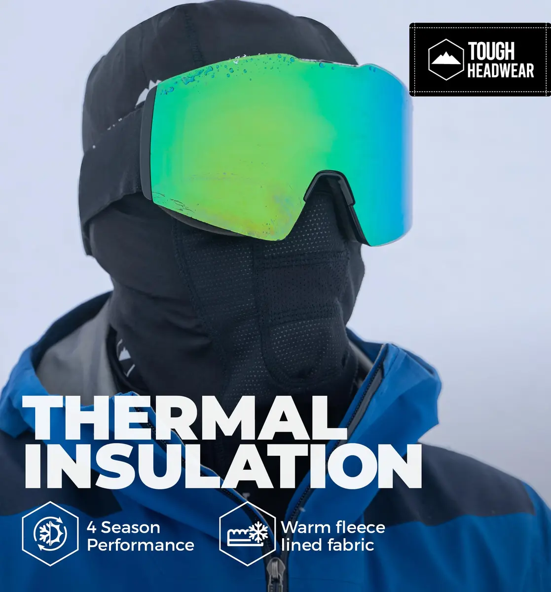 Tough Headwear Balaclava Ski Mask - Winter Face Cover for Men & Women - Cold Weather Snow Gear for Skiing, Snowboarding, Running & Motorcycle - view 4