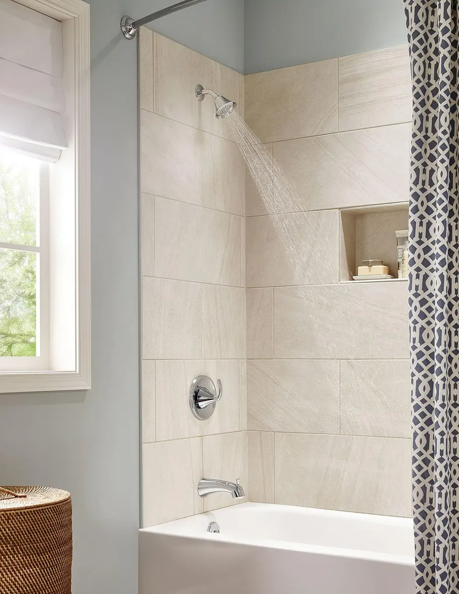 Moen Glyde Posi-Temp Tub/Shower Faucet Chrome | Versatile Transitional Design, WaterSense Certified - view 2