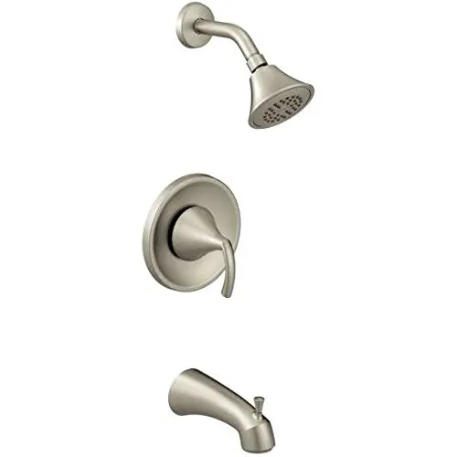 Moen Glyde Posi-Temp Tub/Shower Faucet Brushed Nickel | WaterSense Certified, Durable, Easy Install - view 2