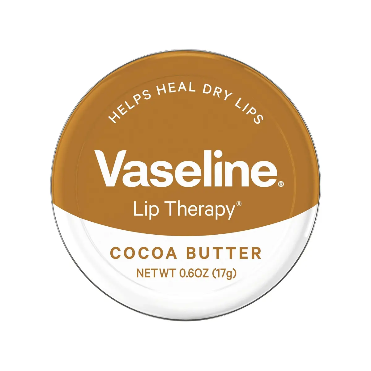 Vaseline Lip Therapy Cocoa Butter Tin Lip Balm | Intensive Healing for Dry, Chapped Lips | 0.6 oz (17 g) - view 2