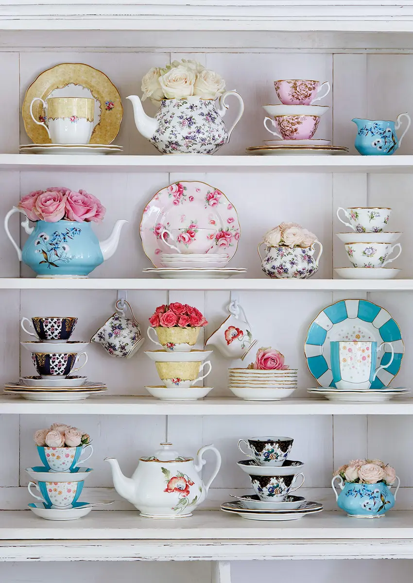 Royal Albert 100 Years 1900-1940 Plate Set, 8" | Vintage Floral Patterns, Bone China - view 4