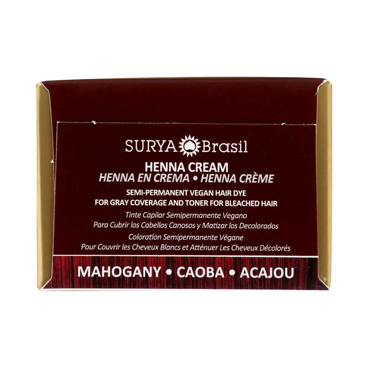 Surya Brasil Henna Cream Mahogany 2.37 Fl Oz | Natural Hair Color for All - view 5