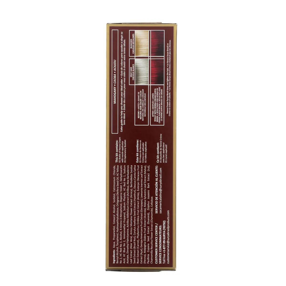 Surya Brasil Henna Cream Mahogany 2.37 Fl Oz | Natural Hair Color for All - view 2