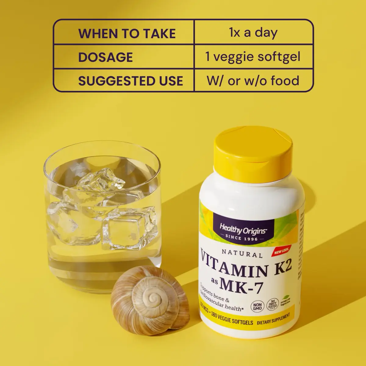 Healthy Origins Vitamin K2 MK-7 100 mcg (180 Veggie Gels) | Supports Bone & Cardiovascular Health - view 5