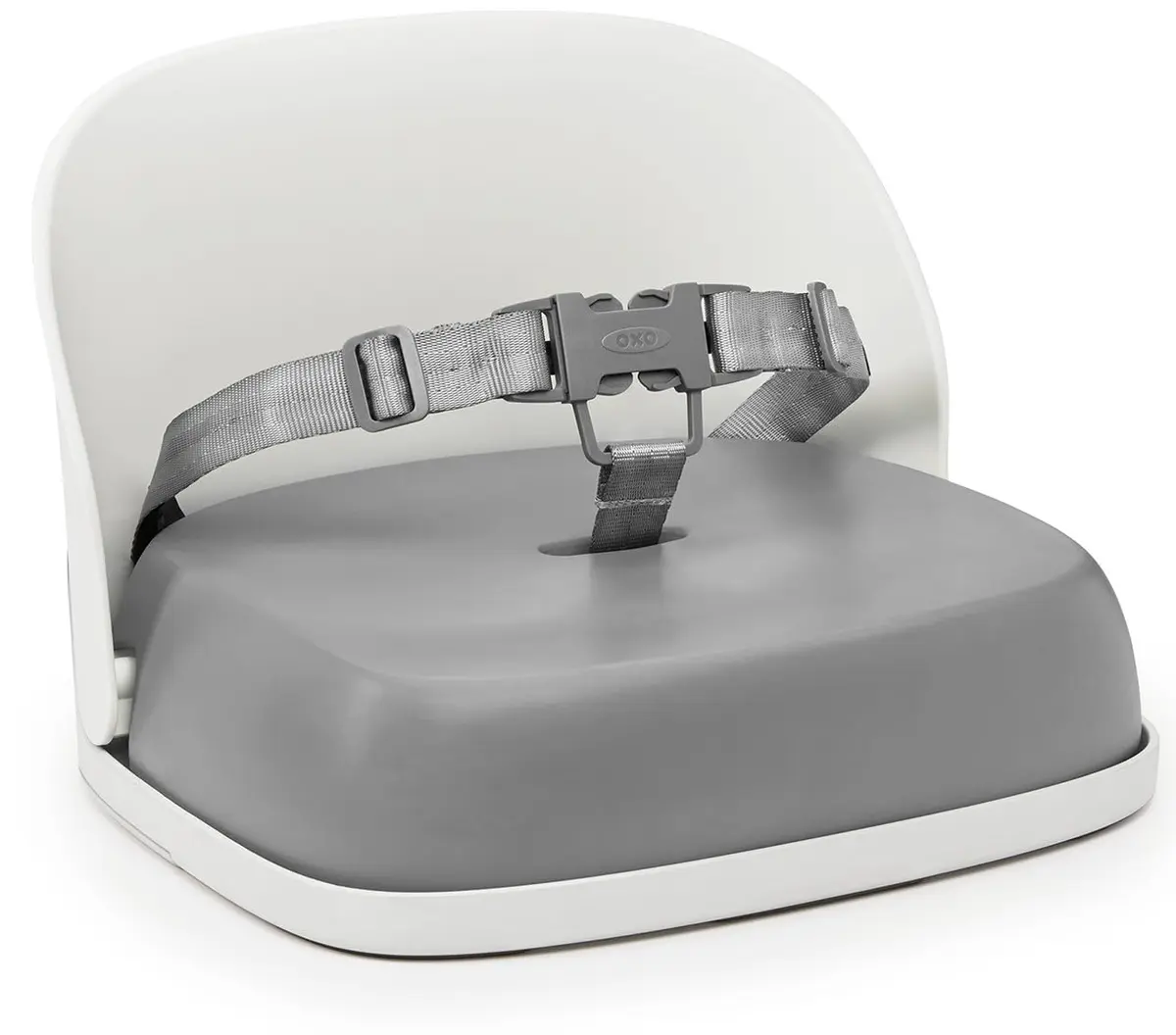 OXO Tot Perch Toddler Booster Seat for Kitchen Chair with Straps, Gray | Supportive Backrest & Foldable Design - main product image
