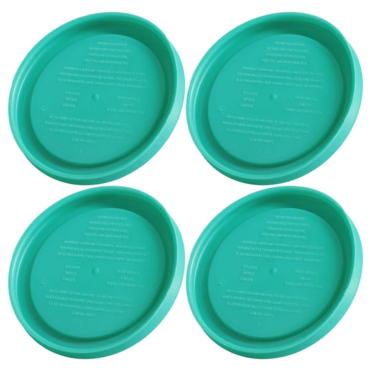 Pyrex 7202-PC Green Food Storage Lid 1 Cup (100ml / 0.13lb) | BPA-Free Plastic Container Lids for Kitchen Storage - view 2