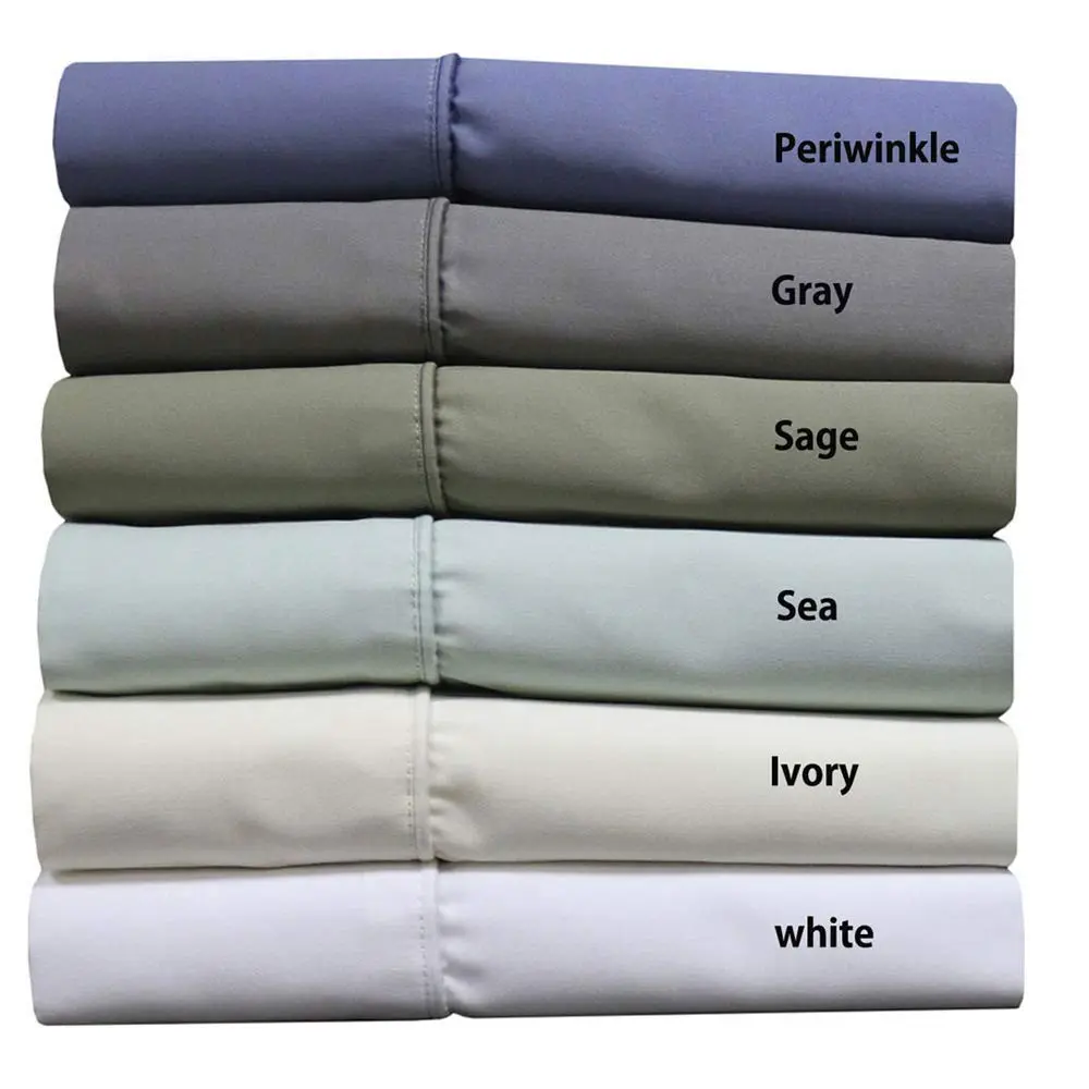 Royal Hotel Bedding Queen 1000 Thread Count Cotton Sateen Sheet Set 203cm x 254cm (80" x 100") Flat Sheet, 152cm x 203cm (60" x 80") Fitted Sheet, 51cm x 76cm (20" x 30") Pillowcases | Luxury Heavyweight Cotton Comfort - view 2