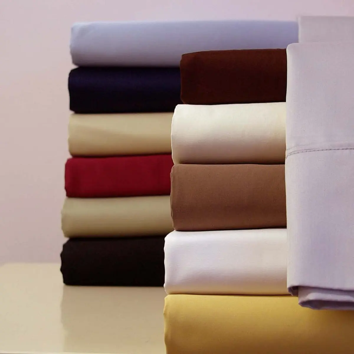 Royal Hotel Bedding Queen 1000 Thread Count Cotton Sateen Sheet Set 203cm x 254cm (80" x 100") Flat Sheet, 152cm x 203cm (60" x 80") Fitted Sheet, 51cm x 76cm (20" x 30") Pillowcases | Luxury Heavyweight Cotton Comfort - view 3