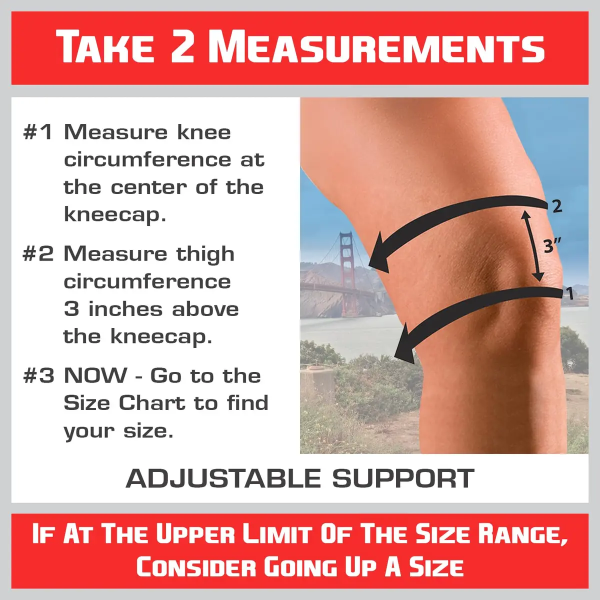 TechWare Pro Knee Brace Support - Relieves ACL, LCL, MCL, Meniscus Tear, Arthritis, Tendonitis Pain | Adjustable Bi-Directional Straps - view 2