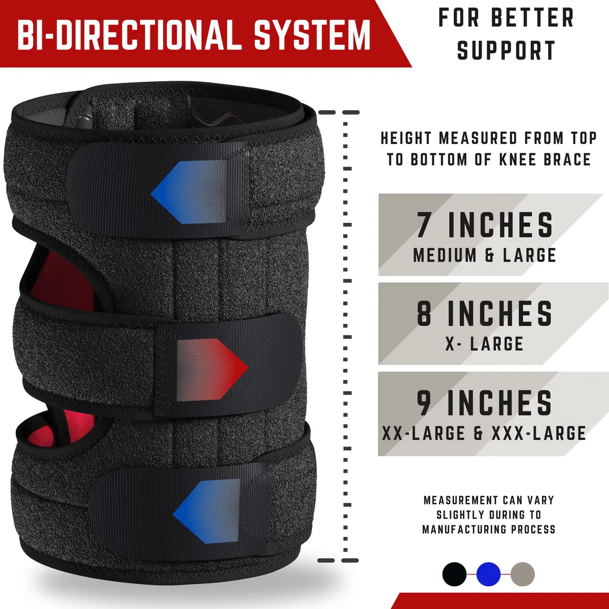 TechWare Pro Knee Brace Support - Relieves ACL, LCL, MCL, Meniscus Tear, Arthritis, Tendonitis Pain | Adjustable Bi-Directional Straps - view 3