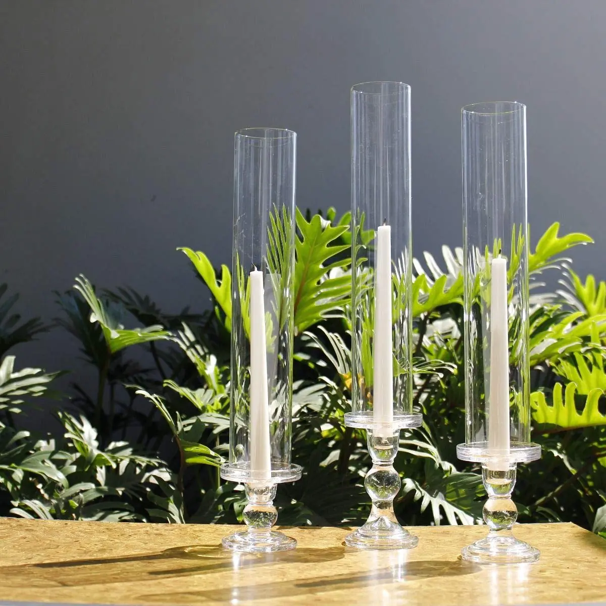 CYS EXCEL 6 PCS Glass Hurricane Tubes (H:14" D:2.5") - Fits Candles up to 2" Wide, Requires Holder Base 2.75" or Wider - view 8