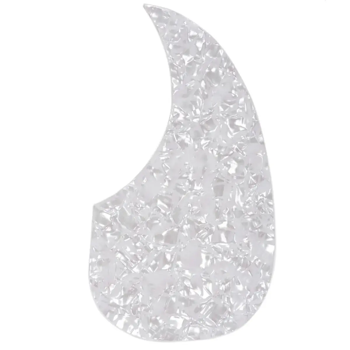 Musiclily Pro Teardrop Acoustic Guitar Pickguard White Pearl | Fits Martin D28 Style Guitar - main product image