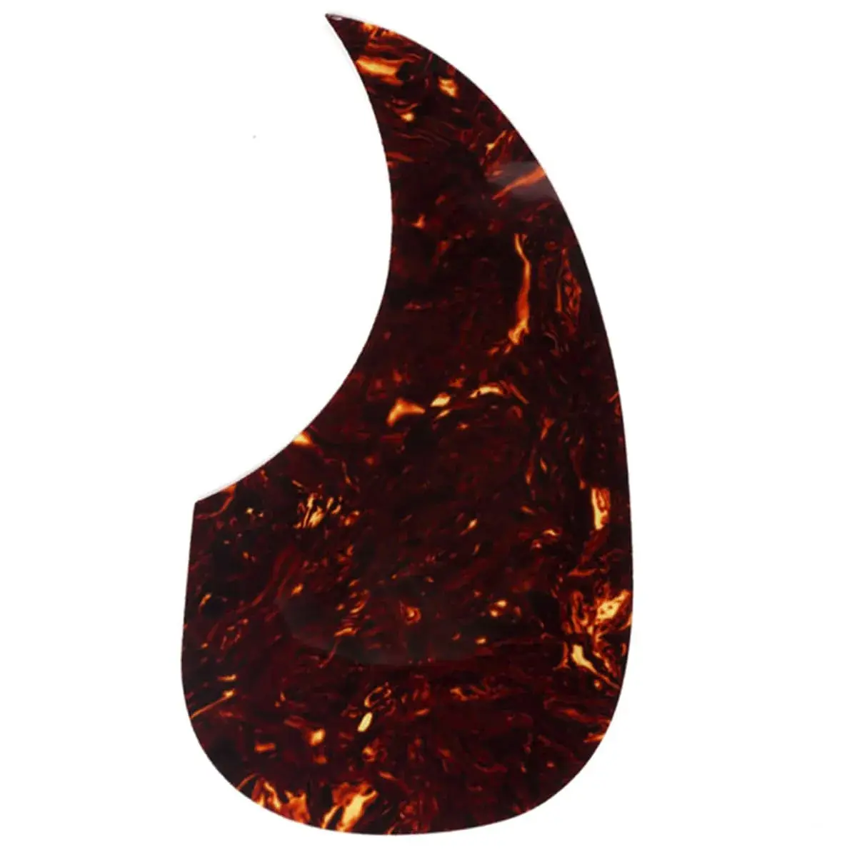 Musiclily Pro Teardrop Acoustic Guitar Pickguard White Pearl | Fits Martin D28 Style Guitar — Tortoise Shell - main product image