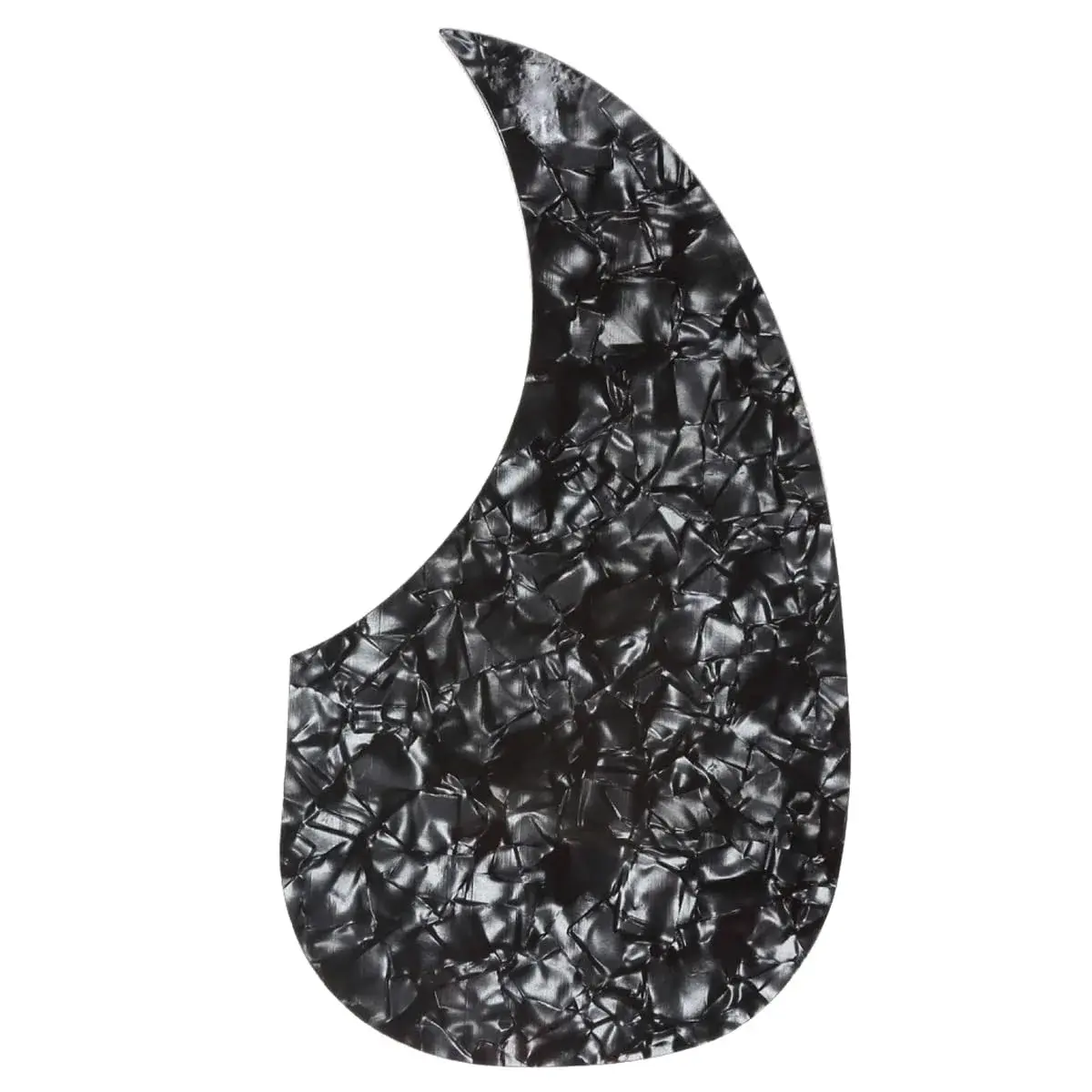 Musiclily Pro Oversize Teardrop Acoustic Guitar Pickguard Black Pearl | Fits Martin D28 Style - main product image