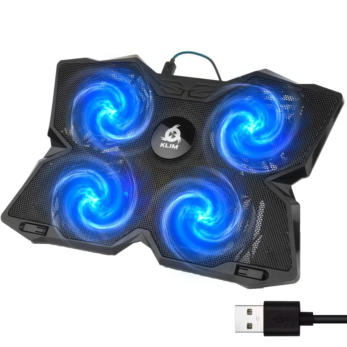 KLIM Wind Laptop Cooling Pad Blue with 4 Fans | 40.8cm (16 inch) Compatible, USB Powered, 1200 RPM - view 4