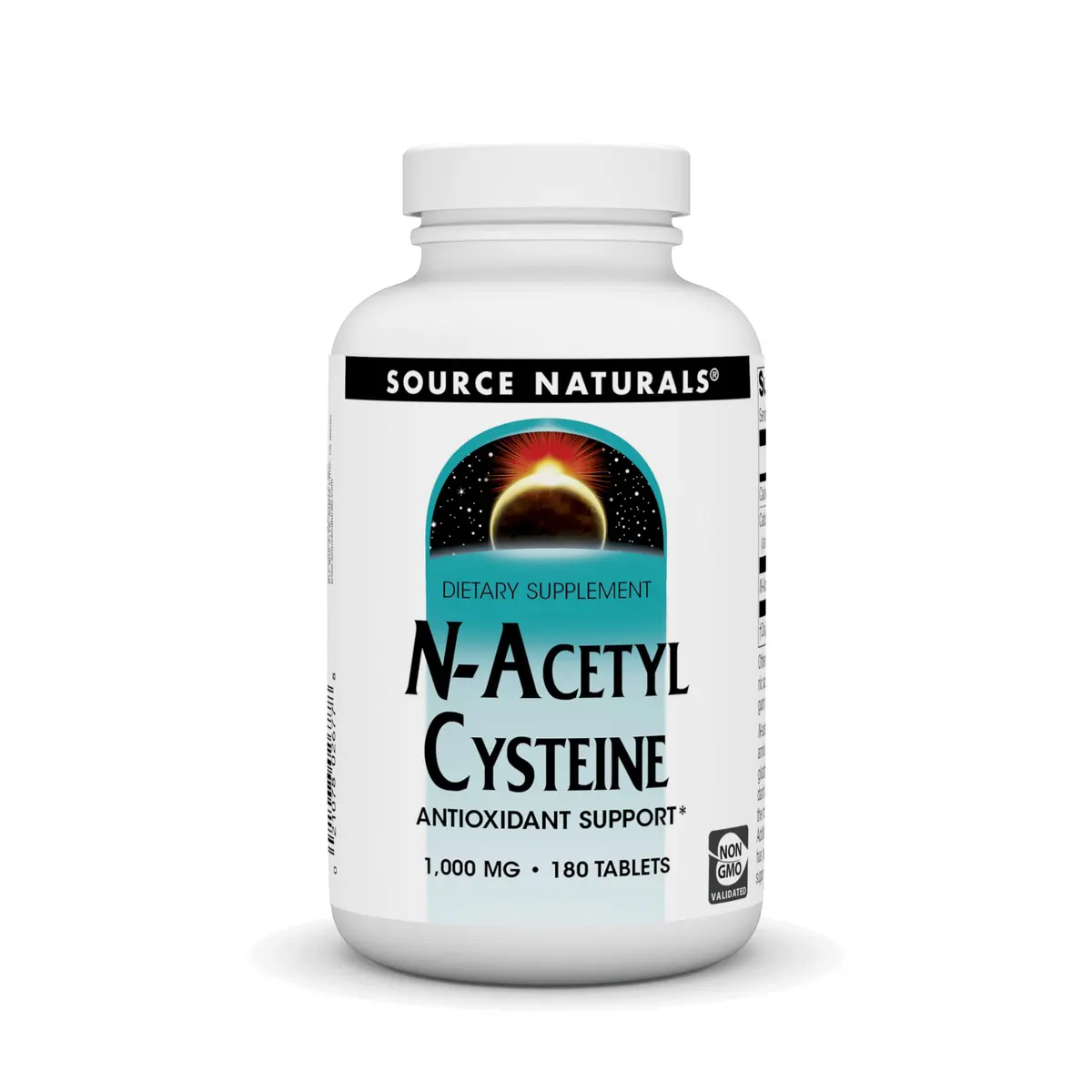 Source Naturals N-Acetyl Cysteine 1,000 mg | Antioxidant Support in 180 Tablets - main product image