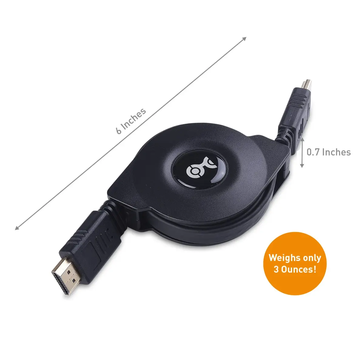 Cable Matters 4K Retractable HDMI Cable, 1m (3.3ft) | High Speed with Ethernet - view 5