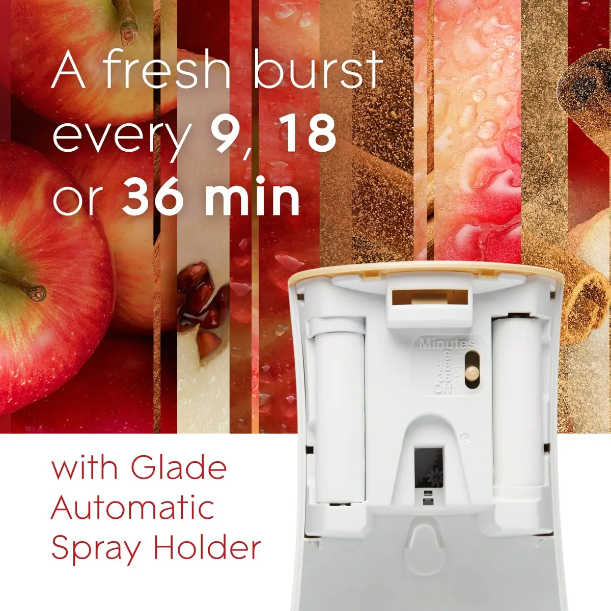 Glade Automatic Spray Refill, Apple Cinnamon Scent, 2x6.2oz (12.4oz Total) | Timed Fragrance Release - view 3