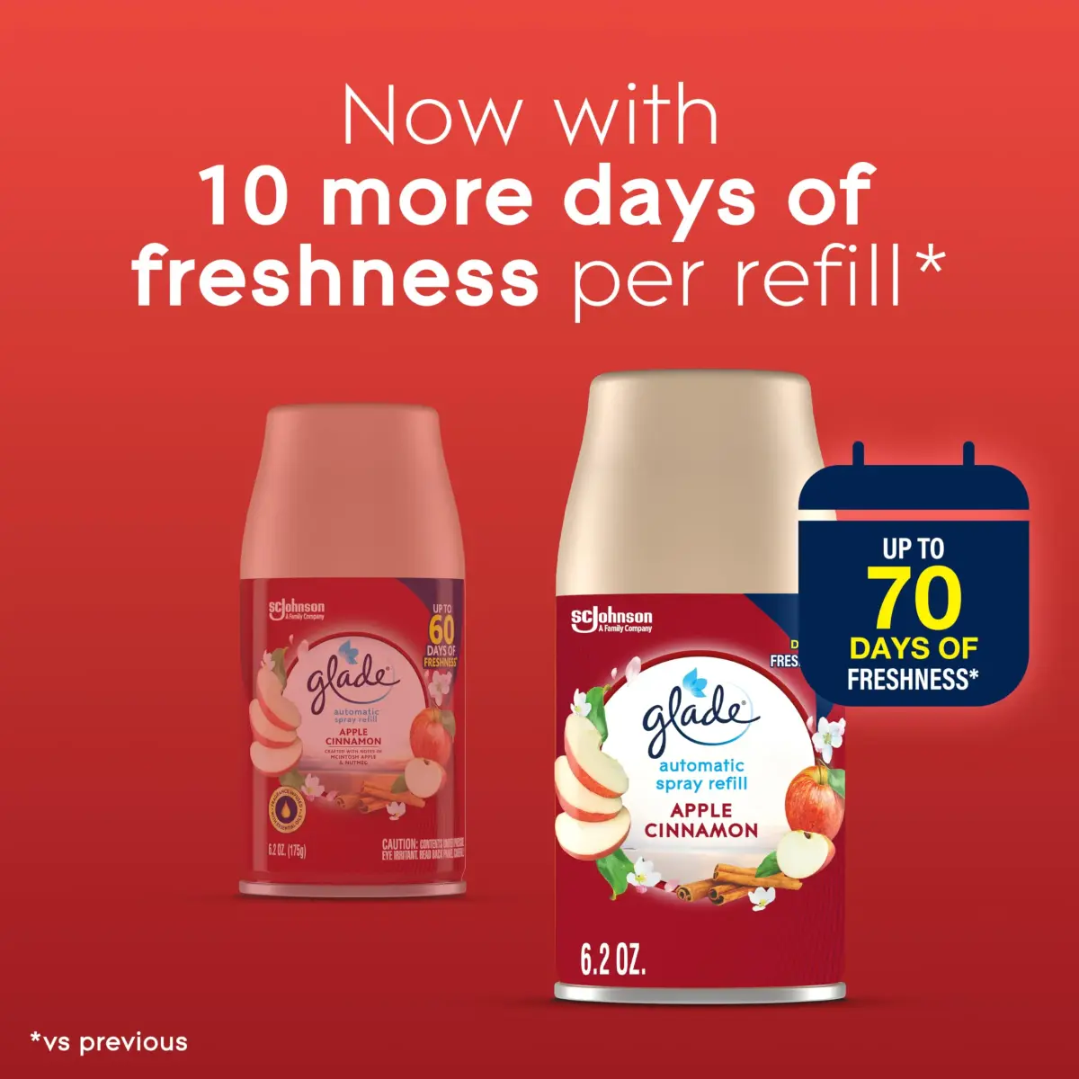 Glade Automatic Spray Refill, Apple Cinnamon Scent, 2x6.2oz (12.4oz Total) | Timed Fragrance Release - view 4