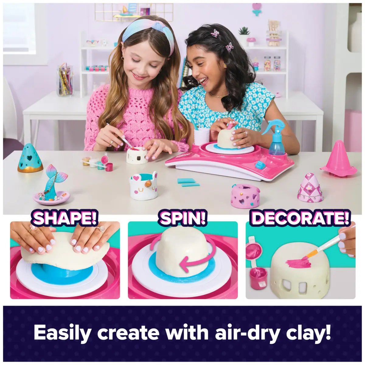 Cool Maker Pottery Studio Air-Dry Clay Craft Kit | Arts and Crafts Kids Toys for Ages 8+ - view 2