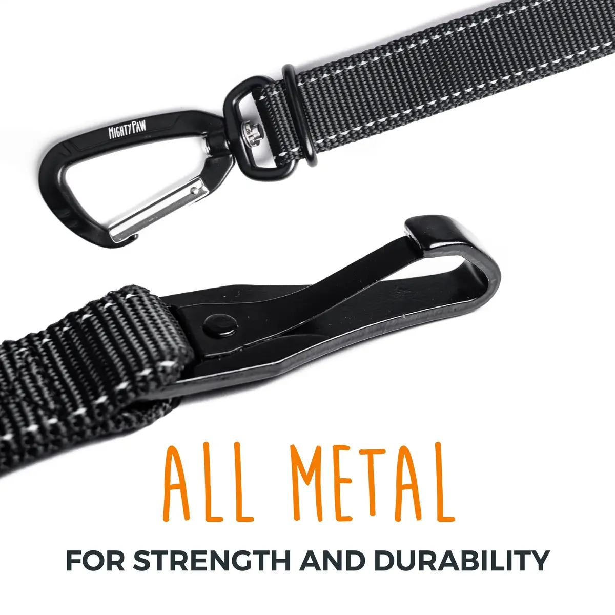 Mighty Paw Dog Seat Belt For Car - LATCH Compatible Adjustable Dog Seatbelt Harness for Small, Medium & Large Pets | Heavy-Duty Aviation Aluminum Carabiner - view 6