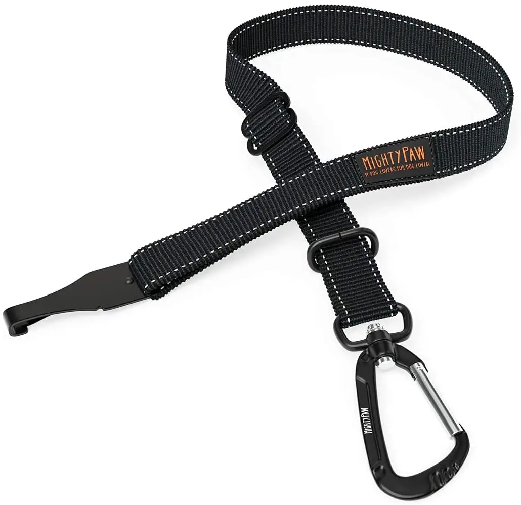 Mighty Paw Dog Seat Belt For Car - LATCH Compatible Adjustable Dog Seatbelt Harness for Small, Medium & Large Pets | Heavy-Duty Aviation Aluminum Carabiner - main product image