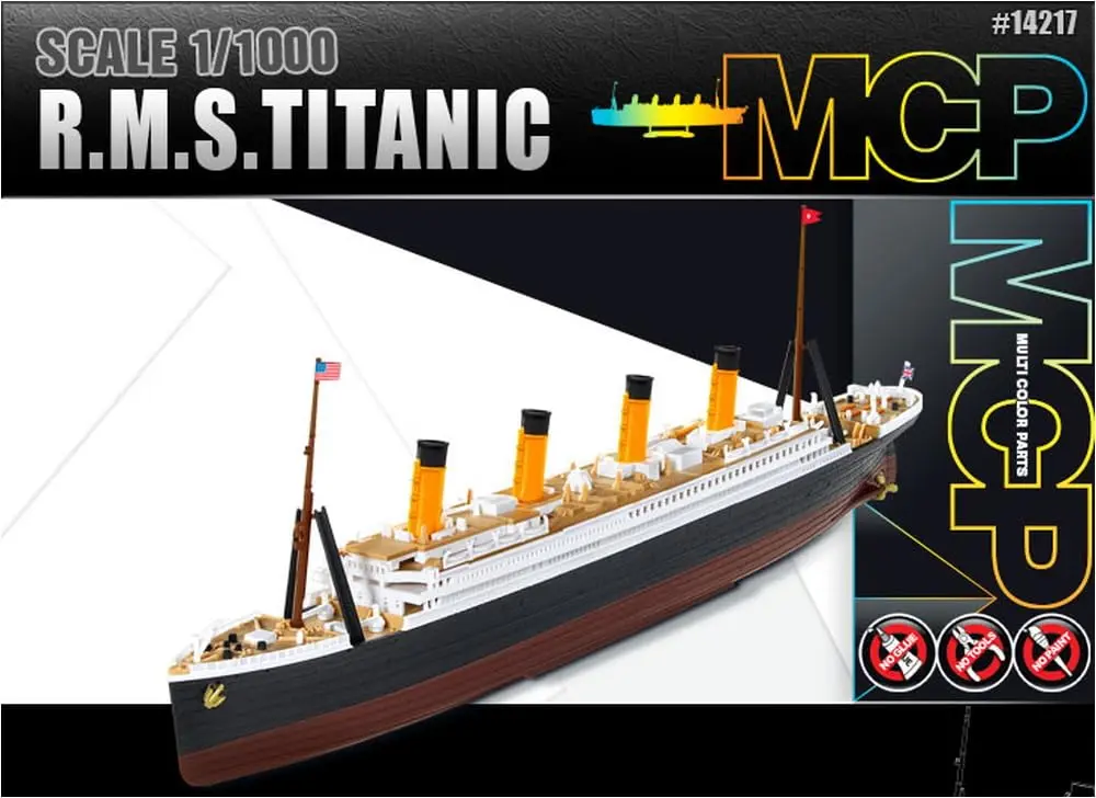 Academy Hobby Model Kits 1:1000 RMS Titanic Model Kit | Detailed Watercraft Craft for Ages 14+ - view 3