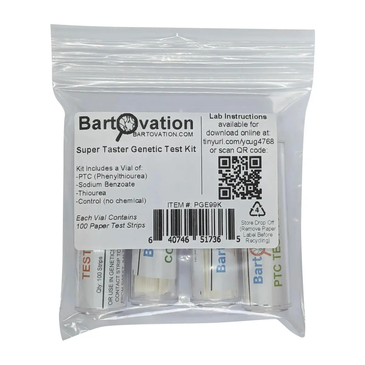 Bartovation Super Taster Test Kit, Classroom Lab, 100 Complete Experiments | Genetic Taste Sensitivity - view 7