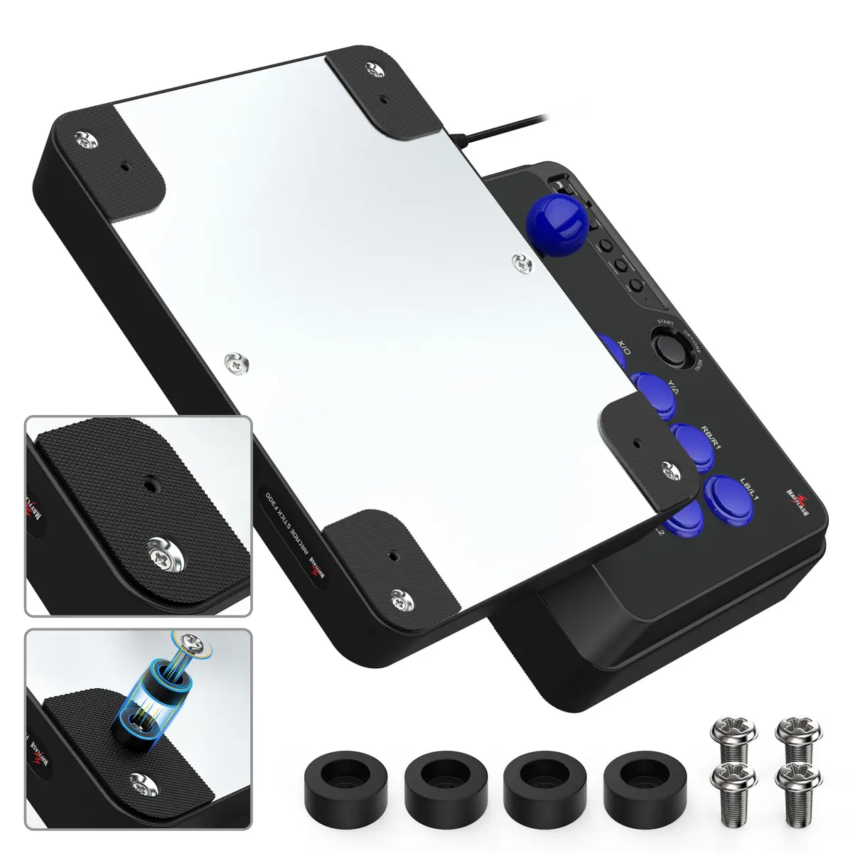 MAYFLASH F300 Arcade Fight Stick Joystick | Multi-Platform PC Controller with Turbo Function - view 5