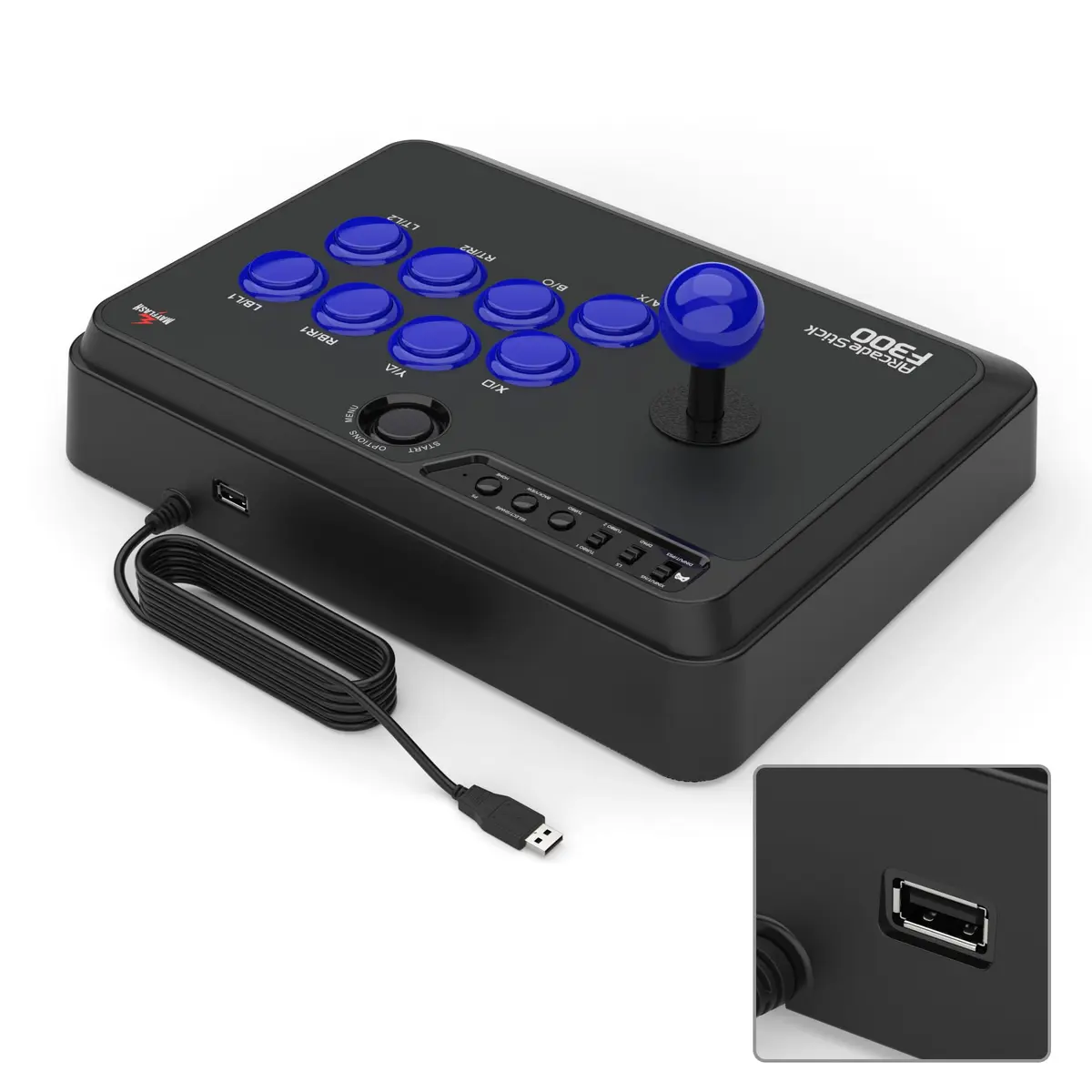 MAYFLASH F300 Arcade Fight Stick Joystick | Multi-Platform PC Controller with Turbo Function - view 4