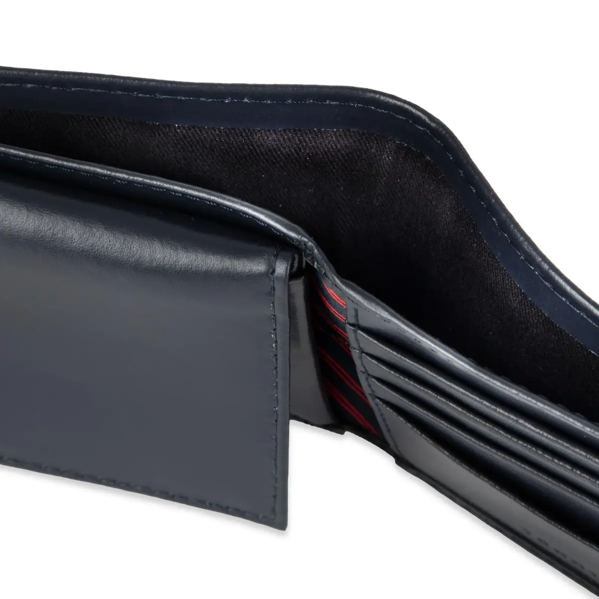 Tommy Hilfiger Men's Slim Bifold Leather Wallet with Removable ID Window, Navy Ned, 10.16 cm x 11.43 cm (4 in x 4.5 in) - view 3