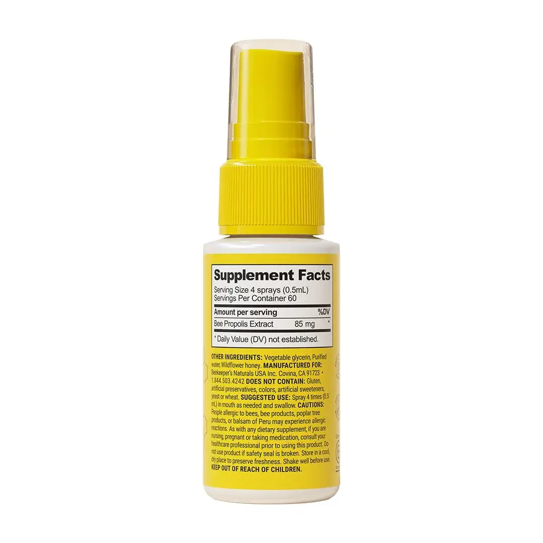 Beekeeper's Naturals Propolis Throat Spray 30 ml (1 Fl Oz) | Natural Immune Support & Antioxidants - view 7