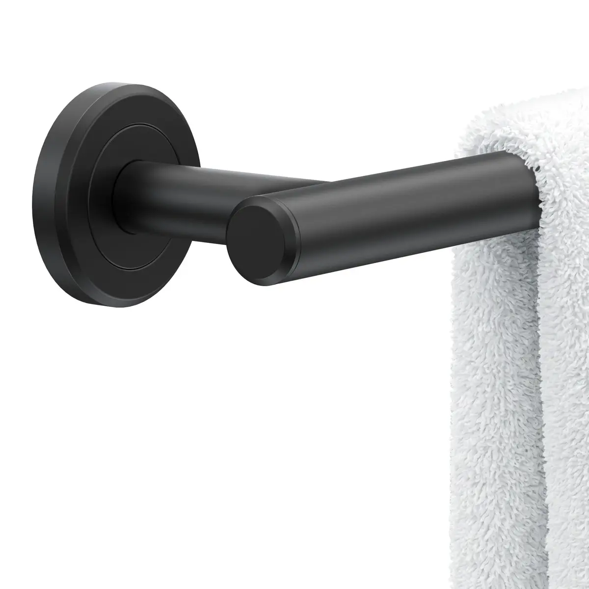 Gatco Latitude II 18" Towel Bar Matte Black | Seamless Modern Bathroom Accessory - main product image