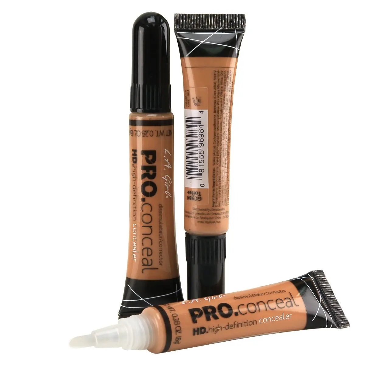 L.A. Girl HD Pro Conceal High Definition Concealer (Toffee) | Natural Finish, Long Wear, Medium Deep Skin Tone, Pack of 3 - view 2