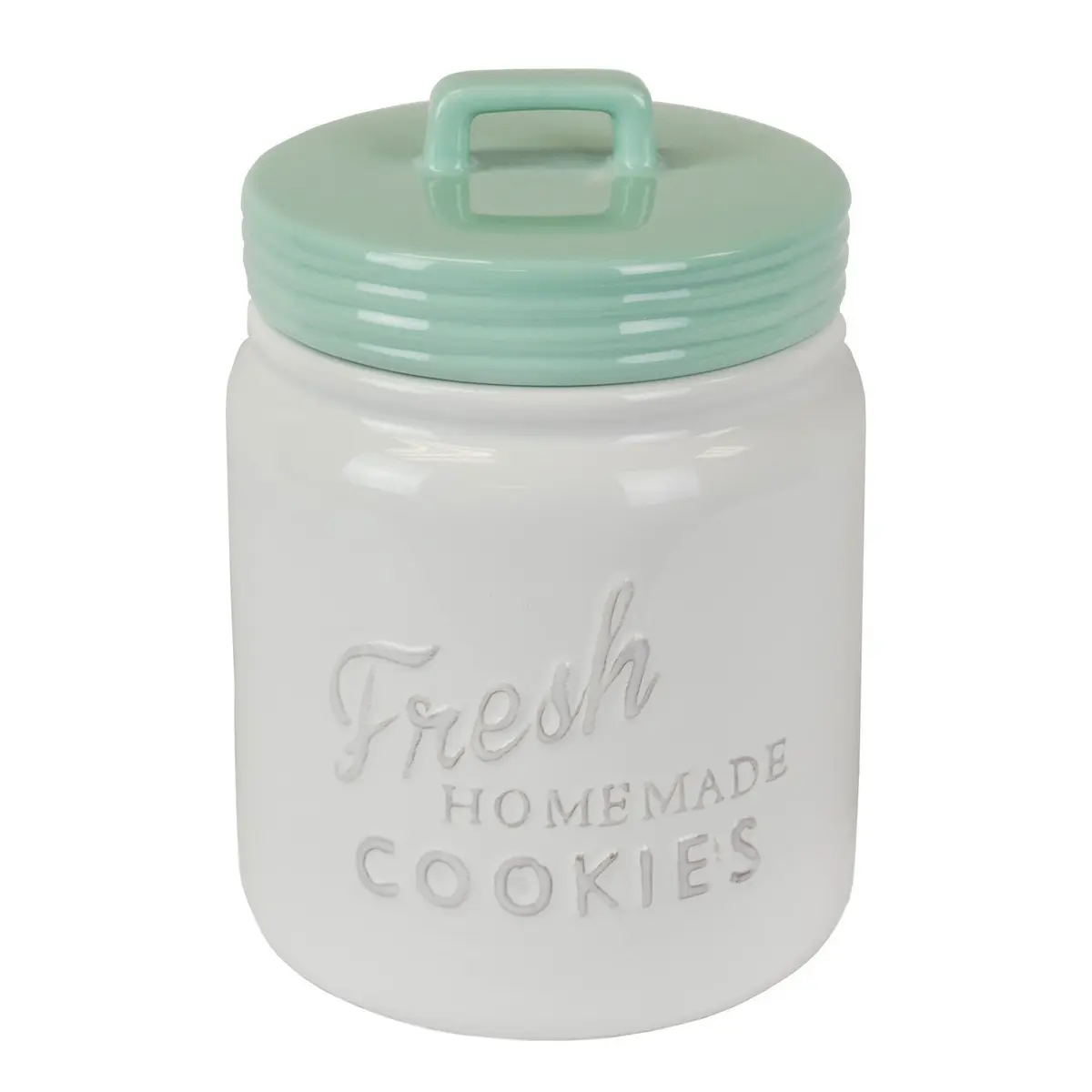 DII Ceramic Cookie Jar Aqua 2.27 kg (5 lb) | Airtight Seal for Freshness - main product image