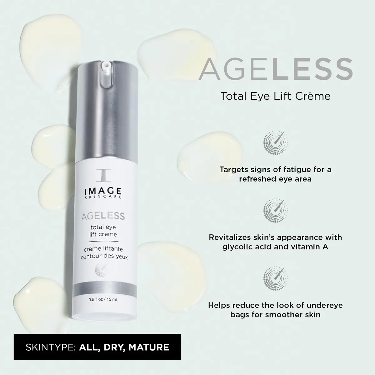 IMAGE Skincare AGELESS Total Eye Lift Crème 15ml (0.5 fl oz) | Reduces Aging Signs Around Eyes - view 2