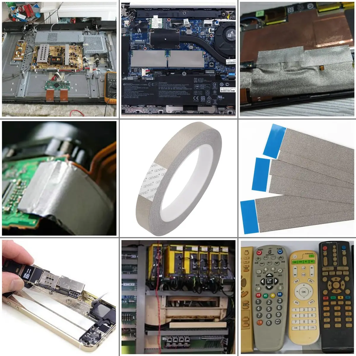 GENNEL Conductive Fabric Tape 30mm x 20M | EMI Shielding, Electrical Conductivity, High Temperature Resistance - view 5