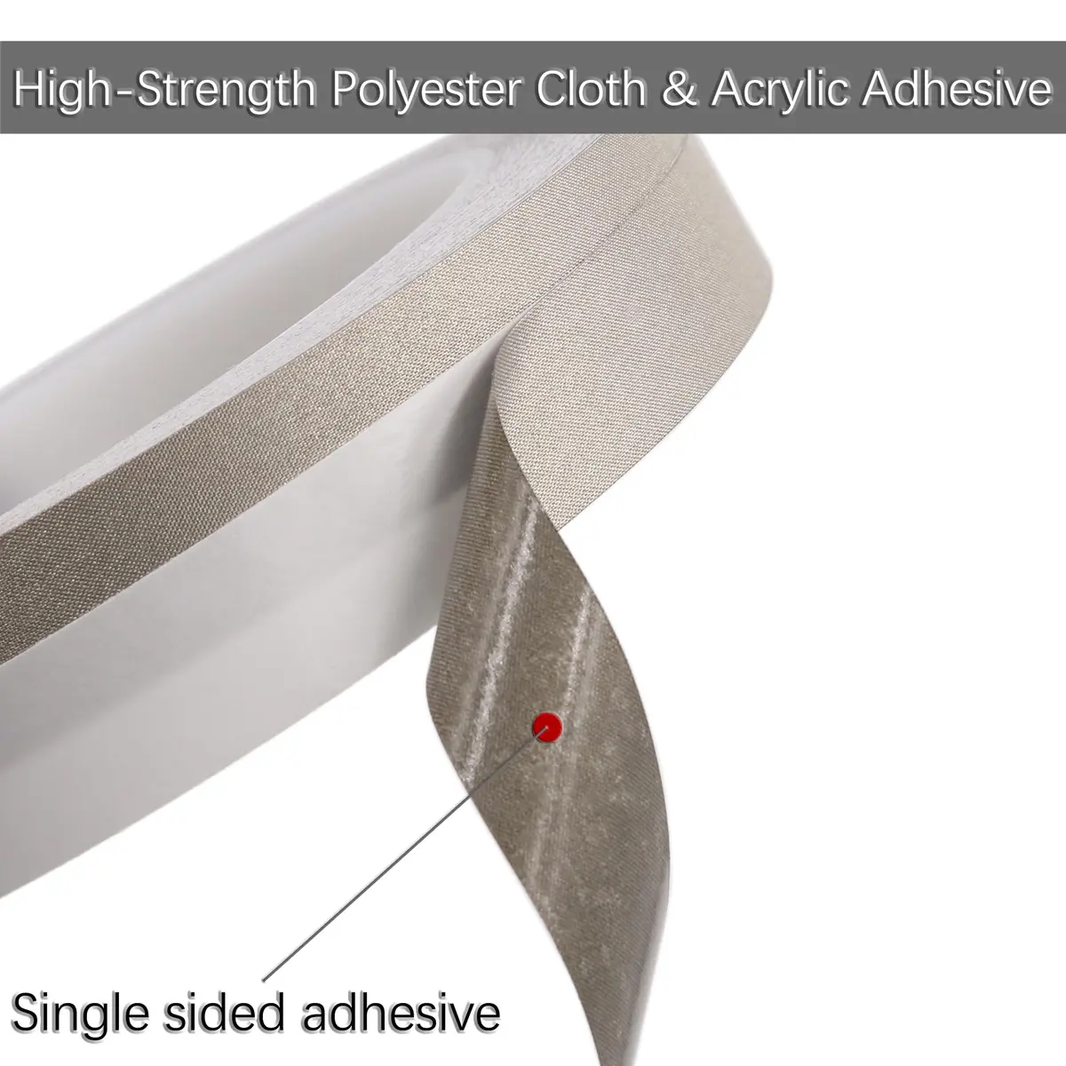GENNEL Conductive Fabric Tape 10mm x 20M | EMI Shielding, High Conductivity, Flexibility - view 4
