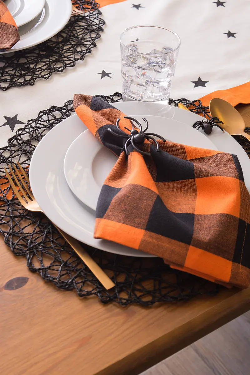 DII Woven Paper Tabletop Collection Round Placemat Set 38cm (15" Dia) | Black, 6-Piece Set - view 6