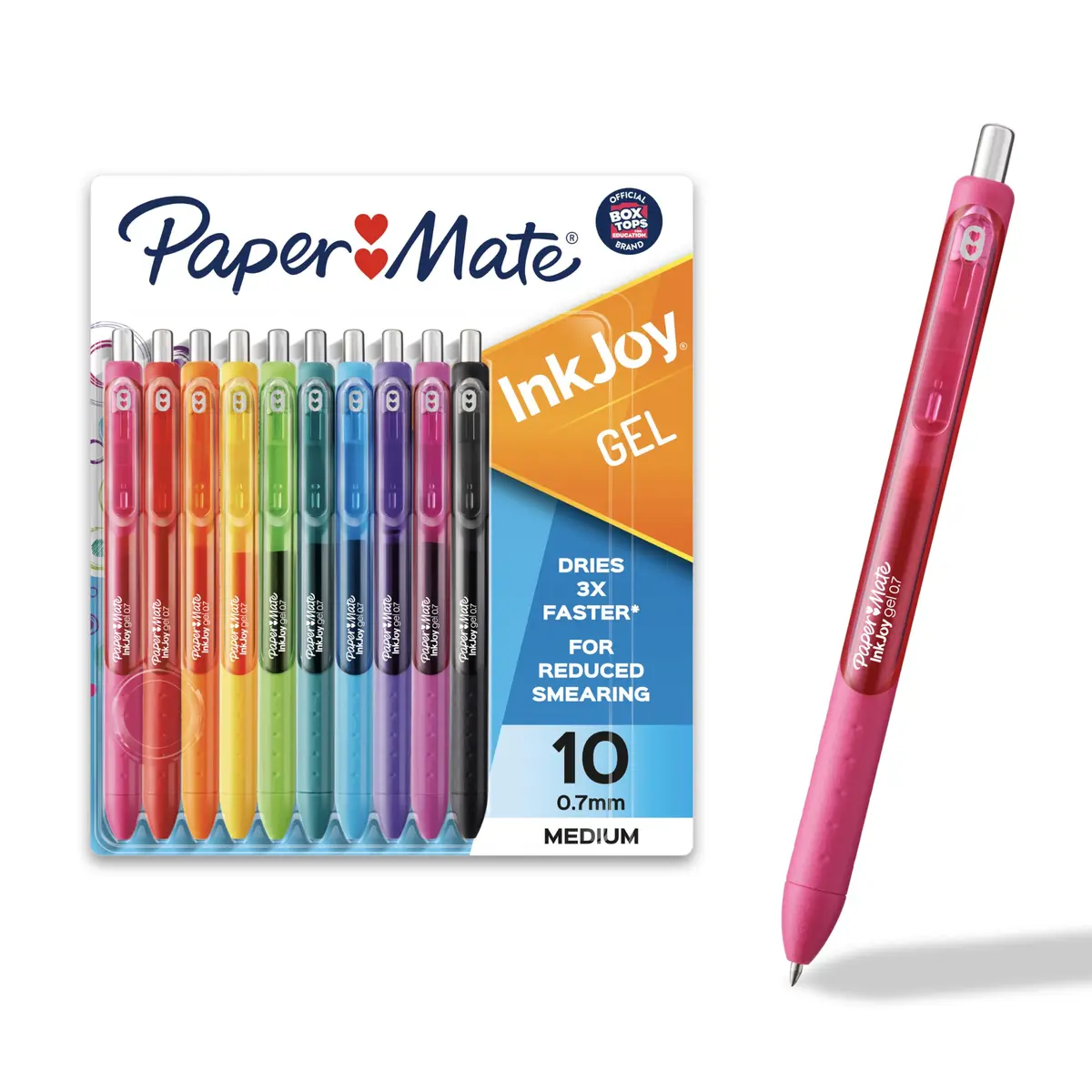 Paper Mate InkJoy Gel Pens 10 Count | Fast-Drying, Vibrant Colors, Comfortable Grip - main product image