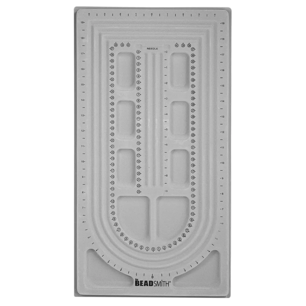 The Beadsmith Bead Board, Grey Flocked | Jewelry Making Surface for Beads & Designs - main product image