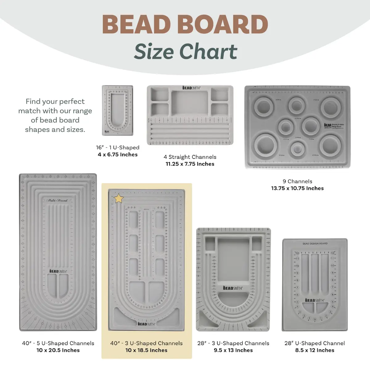 The Beadsmith Bead Board, Grey Flocked | Jewelry Making Surface for Beads & Designs - view 6