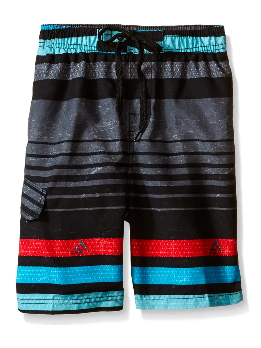 Kanu Surf Boys' Echo Quick Dry UPF 50+ Beach Swim Trunk, Echo Black, 4 | UPF 50+ Quick Dry Microfiber for Active Boys - main product image