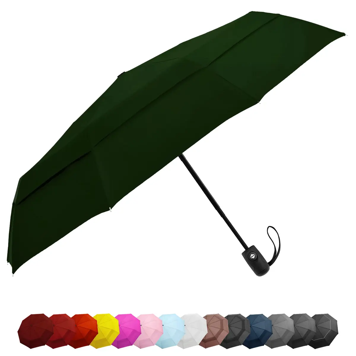 EEZ-Y Windproof Travel Umbrella Auto Open Close 42" Compact Folding Umbrella - main product image