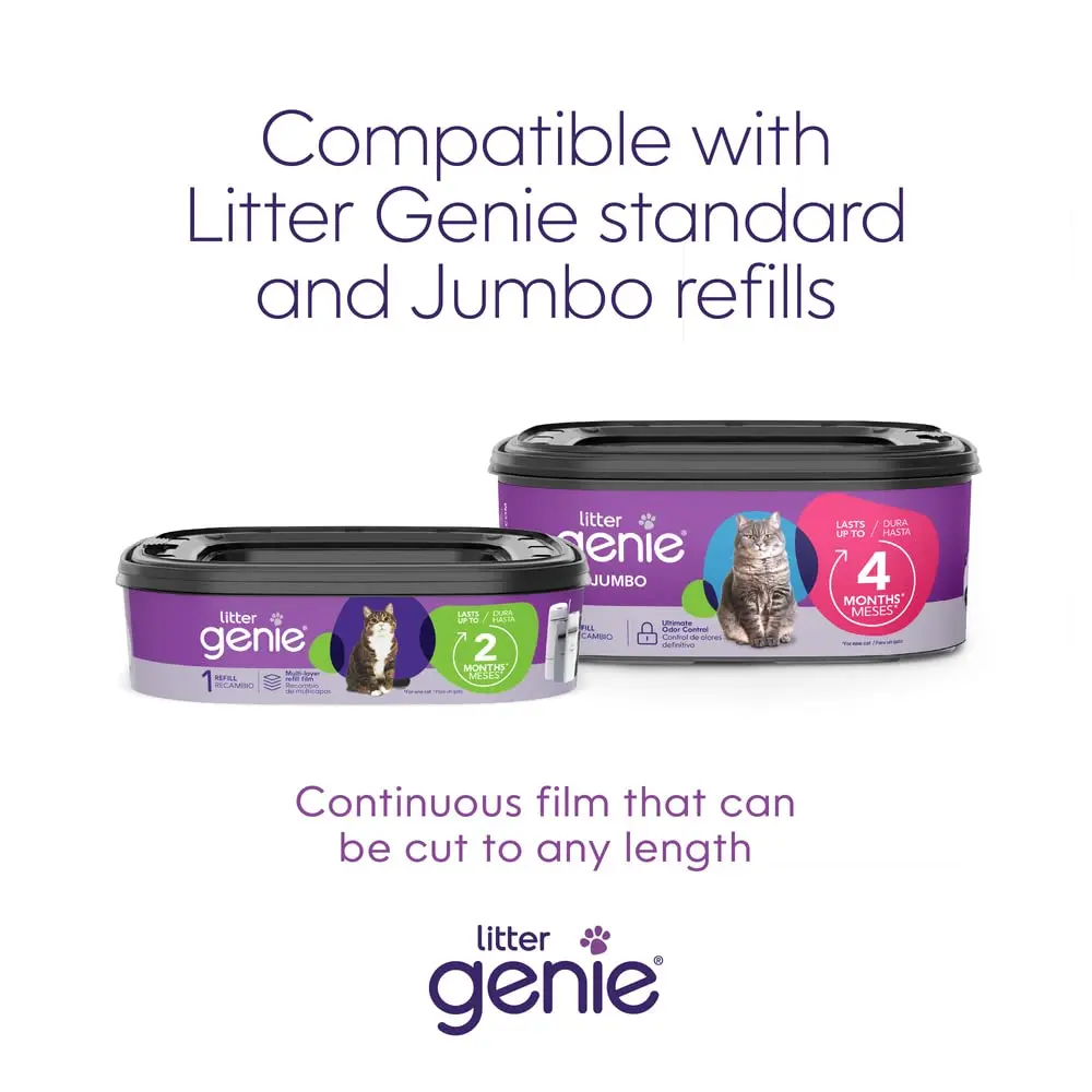 Litter Genie Standard Cat Litter Disposal Pail with 14 ft Refill | Odor Control & Easy Use - view 7