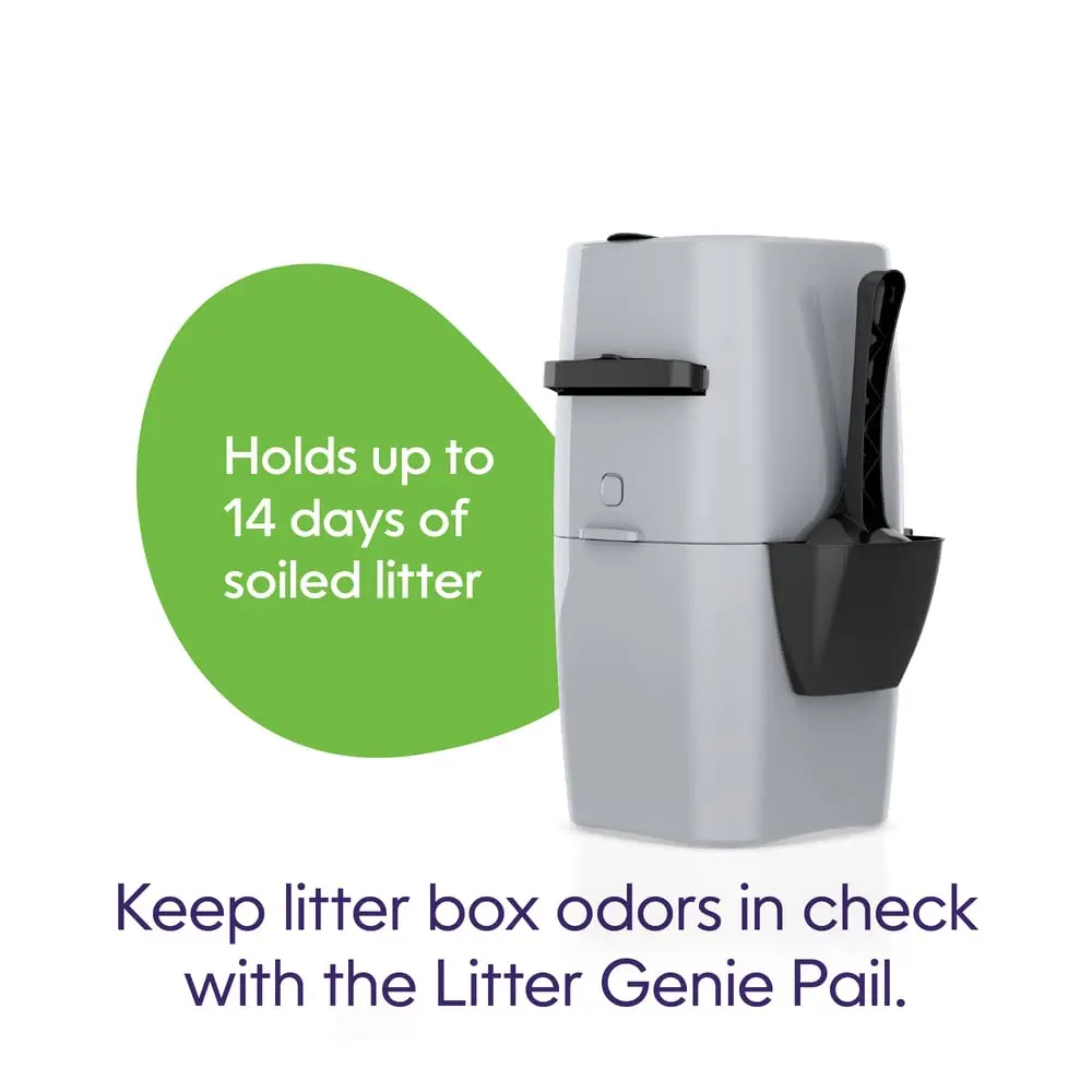 Litter Genie Standard Cat Litter Disposal Pail with 14 ft Refill | Odor Control & Easy Use - view 2